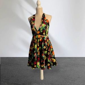 Skater Dress Glow in the dark floral print